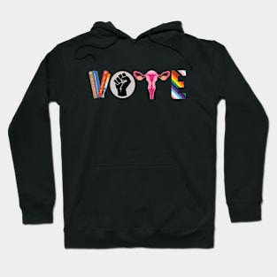 Vote Banned Books Reproductive Rights, BLM Political Activism Pro Roe V Wade, Election , LGBTQ Pride Hoodie